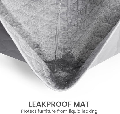 Cozy Bliss Leakproof Cooling Blanket for Small Dogs, Q-Max>0.4, Durable & Washable Dog Cooling Mat for Hot Weather, Soft Pet Throw & Couch Protector for Puppies & Cats, 25x35 Inch, Heather Silver Grey