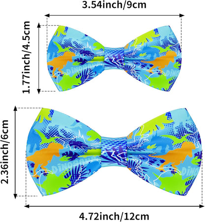 PET SHOW 10 Pack Dinosaur Big Dog Bow Ties for Large Medium Dogs Sliding Collar Attachment Bowties Bowknots Holiday Party Pet Grooming Accessories(Large)