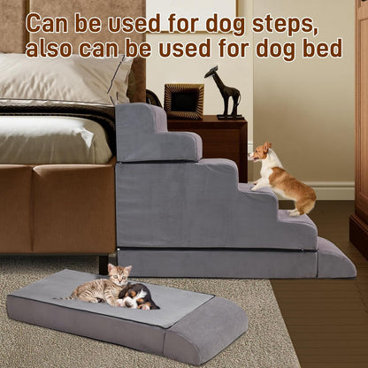 24-30inches High Dog Stairs & Steps for High Beds Tall, LitaiL 29inch 6 Steps Pet Stairs/Steps for High Beds Large Dogs, Non-Slip Dog Ramps for Small Dogs, for Older Cats