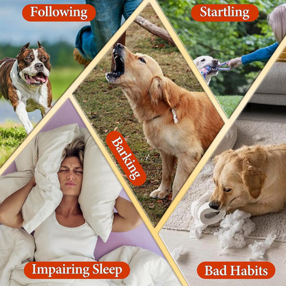 PetGentle Anti Barking Device, Ultrasonic Dog Bark Deterrent & Trainer - Stop Excessive Barking, Pet Gentle Pet Training Tool with LED Light, Sonic Emitter for Puppies & Dogs Behavior Training