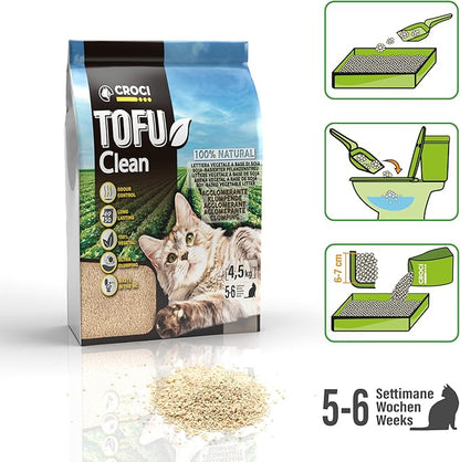 Croci Tofu Clean Cat Litter, 10 litres, 4.5 kg