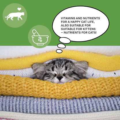 animaux – nutrients for Cats, All-Natural Cat Vitamins, Cat Essentials to Strengthen The Immune System & Natural Cell Protection, Healthy Skin & Shiny Coat, 120 Chewable Tablets, 120 Days Supply