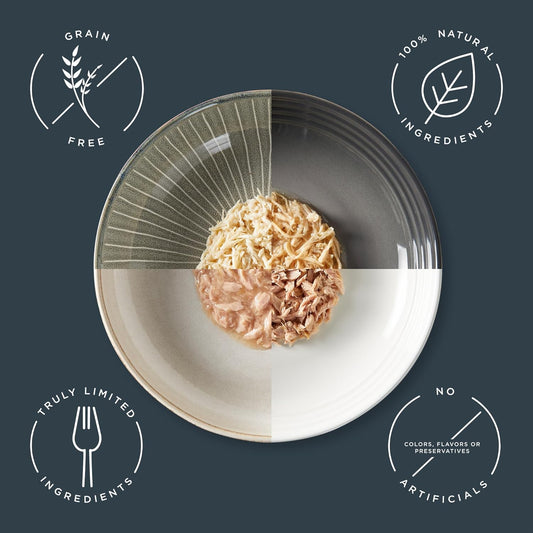 Reveal Natural Wet Cat Food, 18 Count, Grain Free, Limited Ingredient Cat Food Cups, Chicken with Duck in Broth, 2.12 oz Easy Peel Cups