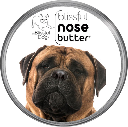 The Blissful Dog Bullmastiff Nose Butter for Dry, Cracked Skin, Lick-Safe Dog Nose Balm with Moisturizing Shea Butter, Almond, Olive, and Essential Oils, Pet Supplies, Uncented, 4 oz.