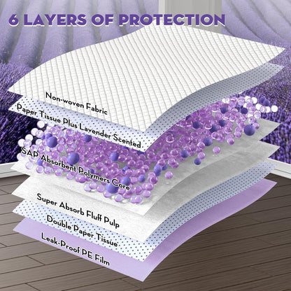 CROCI Dog Pads Extra Large 28x44in, Puppy Pads with Adhesive Tabs Super Absorbent Up to 12 Cups, Disposable (30 Counts)