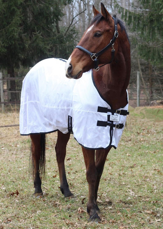 TuffRider Comfy Mesh Fly Sheet | UV Protection Horse Sheet, Standard Neck, 130 Grams Breathable Polyester Mesh