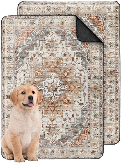 Washable Pee Pads for Dogs 2 Pack, Absorbent Reusable Puppy Pads Waterproof, Leakproof & Non-Slip Whelping Pad, Potty Training Pads for Dogs Playpen Mat 24x36