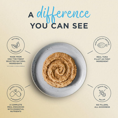 Reveal Entrées Natural Wet Cat Food Paté, Grain-Free with Added Vitamins & Minerals, Carrageenan-Free Fish Variety Selection Paté (12 x 2.47 oz Cans)