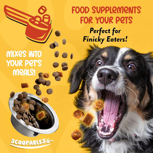 NaturVet Scoopables Advanced Probiotics for Dogs - Chewable Dog Probiotics & Digestive Enzymes - Support a Healthy Gut for Your Pet - Hickory Smoked Bacon Flavor | 11oz Bag