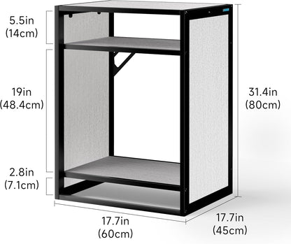 LANDEN Gray Metal Frame Stand, Three-Shelf for Fish Tanks up to 30 Gal, CLX60-60X45X80cm (23.6x17.7x31.49 in), for Fish Tanks and Reptile Terrariums, Home & Office Use