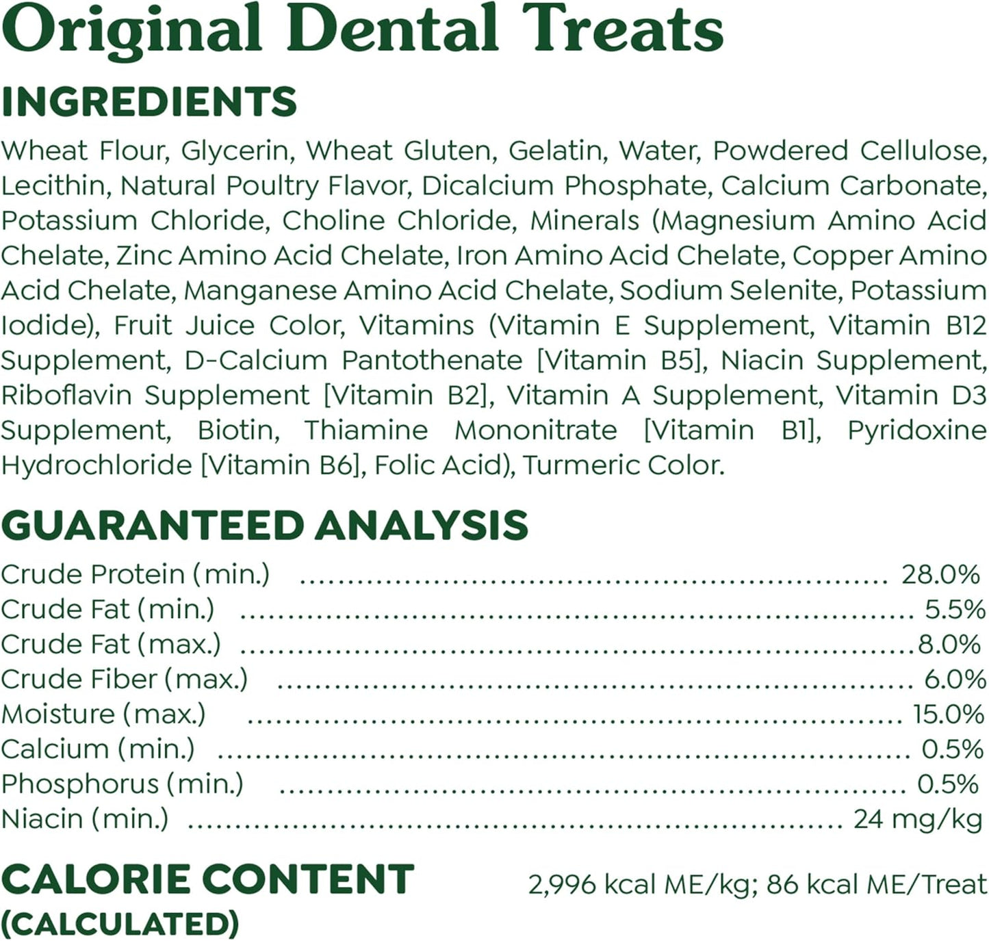 Greenies Original Regular Dental Dog Treats, 6 oz. Pack (6 Treats)
