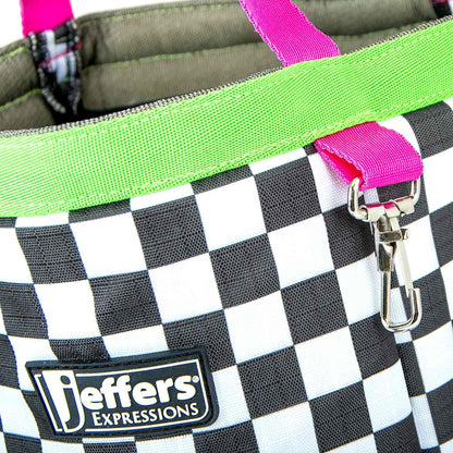 Jeffers Expression Grooming Tote Caddy, Skater Cowgirl - Durable Ripstop Organizer with Pockets for Horse Grooming Tools - Easy Carry Nylon Straps, Compact Storage for Stable, Travel & Equine Supplies