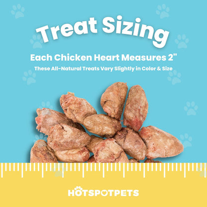 hotspot pets Freeze Dried Chicken Hearts for Cats & Dogs - 1LB BIG BAG- Made in USA -Single Ingredient All Natural Grain-Free -Resealable Bag- Perfect for Training, Topper or Snack, Allergen-Free