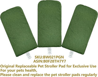 ROODO Pet Stroller Inner Pad for Exclusive Use,Original,Replaceable,Easy to Clean,Set of 3 pc(Green) - Pawvie