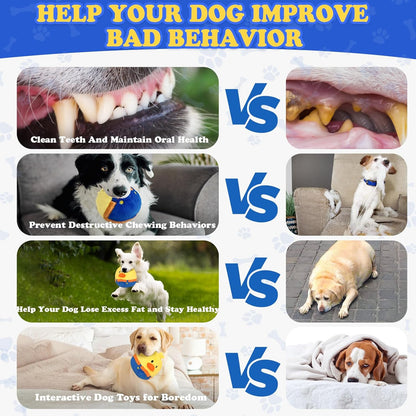 Rechargeable Interactive Moving Dog Toys, Automatic Crazy Jumping Duck for Boredom, Attractive Squeaky Plush Duck Covers A Talking Bouncing Ball with Recording Playback, Puppy Toys to Keep Them Busy