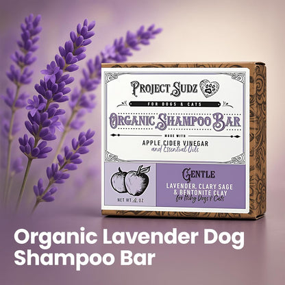 Gentle All Natural Dog Shampoo for Dry Coat for Sensitive Skin | Bar Shampoo for Dogs | Organic Dog Shampoo Sensitive Skin | Lavender (2)