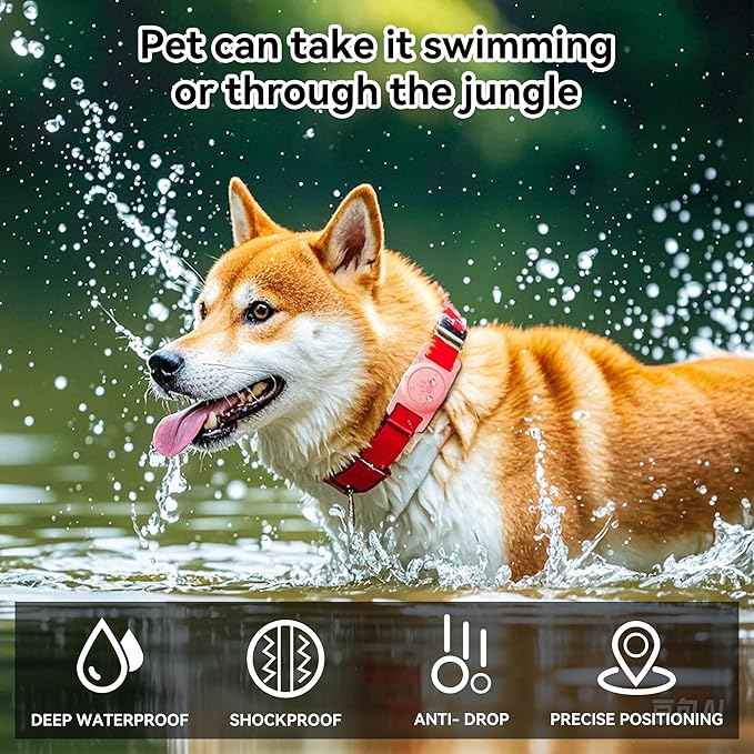 for Airtag Dog Collar Holder 2 Pack,Waterproof Dog Collar Holder for Apple AirTag(Gen 1 & 2),Silicone Air Tags Case for Dog Collars(Light Pink)