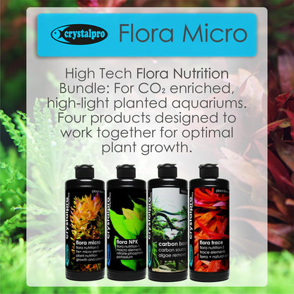 Flora Micro - Iron and Micro Nutrient Fertilizer for Aquarium Plants - Enhances Leaf Color and Healthy Growth in Freshwater Aquariums - Part of The Flora Nutrition Series - 16.9 fl oz