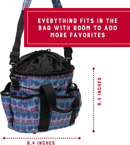 Weaver Leather Grooming Kit, Purple Geo , 7-piece assortment