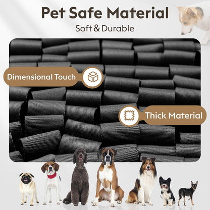 Snuffle Mat for Dogs, Dog Puzzle Mat, Interactive Dog Toys for Enrichment,Sniff Mats with Non-Slip Backing,Suitable for Breeds and Sizes of Dogs (Black, 17" X 15")