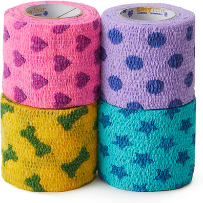 PetFlex Pet Pack – Flexible Self-Adhering Elastic Bandage for Wound Care – First Aid Wrap for Small Animals Like Dogs, Cats, and Other Pets - 2 inch, 6 Rolls