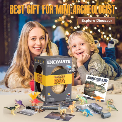 Jumbo Dino Egg Dig Kit - 12 Dinosaurs Excavation Kit, Dinosaur Toys for Kids 5-7, Fossil Dino Dig for Dinosaur Collection, Toys Gifts for Boys Girls 6 and up Year Old Birthday Gift