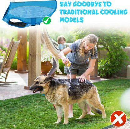 ROZKITCH Dog Cooling Vest, 2-Layer Lightweight Breathable Mesh Performance, Full Coverage Adjustable Buckle Fit Dog Jacket for Large Dogs 2XL