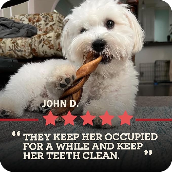 Redbarn Pet Products Natural Small Collagen Sticks for Dogs - Long Lasting Alternative to Traditional Rawhide & Bully - Supports Joint, Skin, & Coat Health - Case of 25