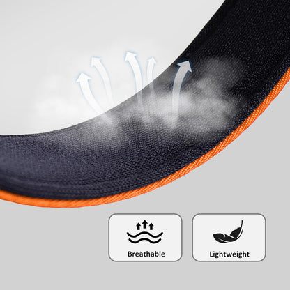 Didog Soft Padded Dog Collars for Medium Dogs, Colorful and Durable Dog Collar with Quick Release Buckle, Light and Breathable for Daily Walking, Orange, M