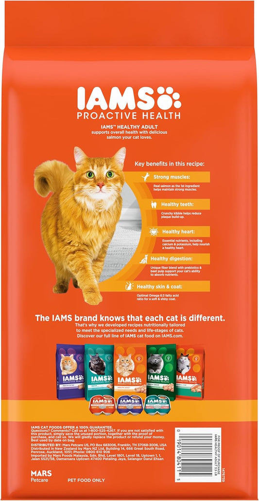 IAMS Proactive Health Adult Healthy Dry Cat Food with Real Salmon, 3.5 lb. Bag