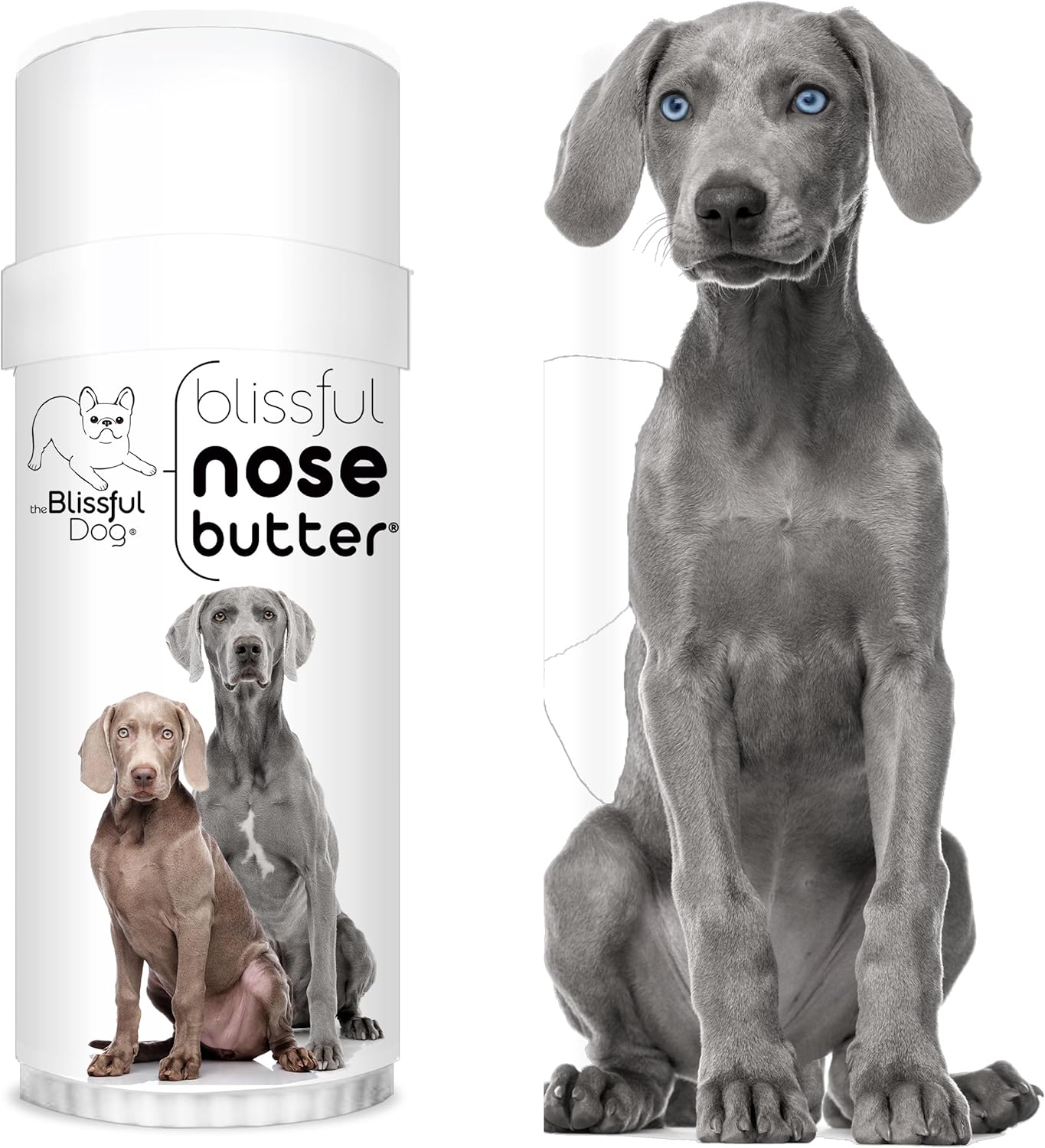 The Blissful Dog Weimaraner Nose Butter, Versatile Dog Nose Balm for Dry Nose, Handcrafted Nose Moisturizer, Easy-to-Apply Dog Essentials, Unscented, 2 oz.