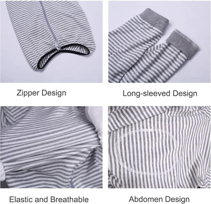 Yeapeeto Dog Onesie Surgery Recovery Suit for Large Medium Bodysuit Dogs Pajamas PJS Full Body for Shedding, Prevent Licking, Wound Protection, Cone Alternative (2XL, Grey)