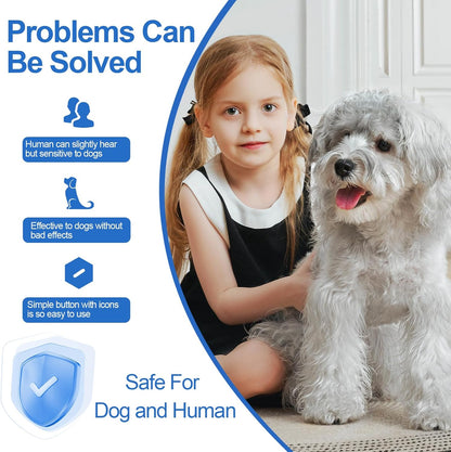 Dog Sonic Bark Deterrents Devices for Own or Neighbor's Dog, 3X Ultrasonic Anti Barking Device for Dogs Bark Deterrent Safe & Effective Stop Dog Barking Device with LED Flashlight Dogs Training Tools