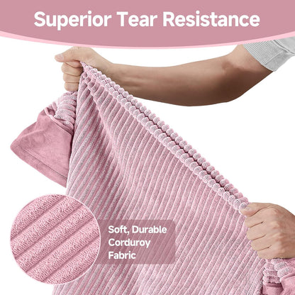 OhGeni Orthopedic Waterproof & Machine Washable Dog Bed for Medium Large Pets, Suitable for Crates, 25D Egg Crate Foam, Non-Slip Bottom & Removable Cover, Invisible Zipper, 35 Inches(Pink)