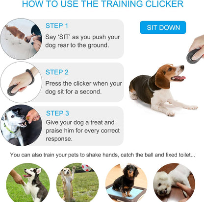 Diyife Clicker Training for Dogs, [4 Pcs, Multi-Color] Dog Clicker for Training, Clicker Dog Training with Wrist Strap, Clicker for Pets, Dog Clicker Perfect for Dog Cat Horse Behavioral Training
