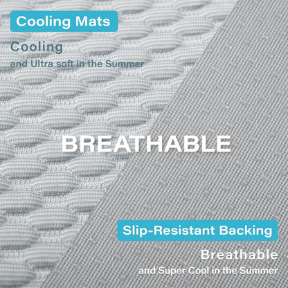 MICROCOSMOS Pet Cooling Mat & Sleeping Pad- Breathable Bubble Surface, EZ Clean. Keep Cooling for Pets, Kids and Adults in Summer.(GreyWhite, 48" x 24")