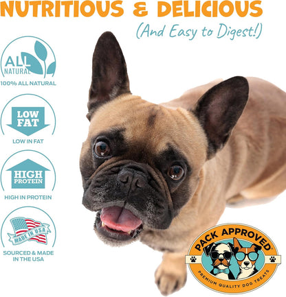 Mini Chicken Sticks for Dogs - Natural, Dehydrated Chicken Jerky Treats, Single Ingredient. Made and Sourced in America - Crunchy Chew Sticks - 3oz