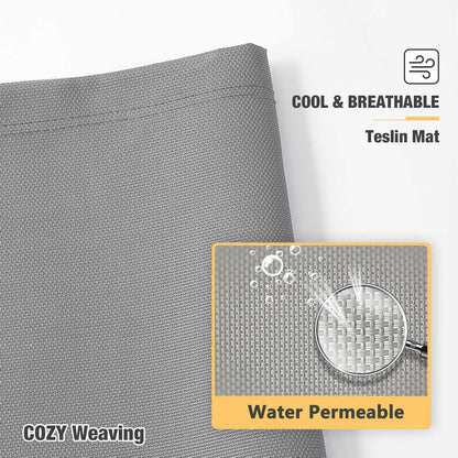 Veehoo Chew Proof Elevated Dog Bed - Cooling Raised Pet Cot - Silver Aluminum Frame and Durable Textilene Mesh Fabric, Unique Designed No-Slip Feet for Indoor or Outdoor Use, Grey, Large, CWC2003