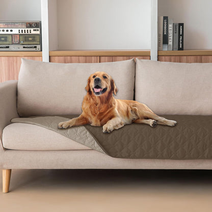 gogobunny 100% Double Sided Waterproof Dog Blanket Soft Pet Bed Cover Reversible Protect Furniture Couch Sofa Car for Puppy Cat Kids (Dark Walnut/Light Walnut, 30x90 Inch (Pack of 1))
