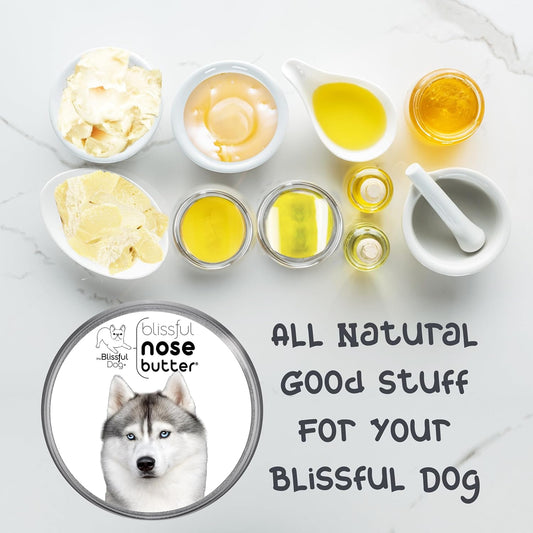 The Blissful Dog Husky Nose Butter, Versatile Dog Nose Balm for Dry Nose, Handcrafted Nose Moisturizer, Easy-to-Apply Dog Essentials, Unscented, 1 oz.