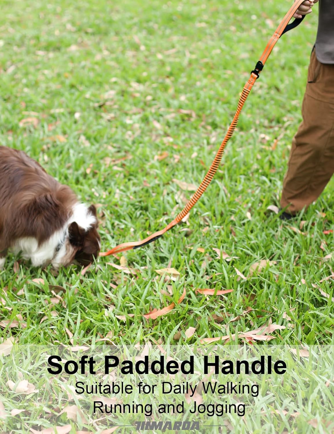 Heavy Duty Dog Leash, 4-6FT Shock Absorbing Dog Leashes with Traffic Handle and Comfortable Padded Handles, Advanced Easy Metal Clip, No Pull Reflective Leash for Medium Large Dogs That Pull (Orange)