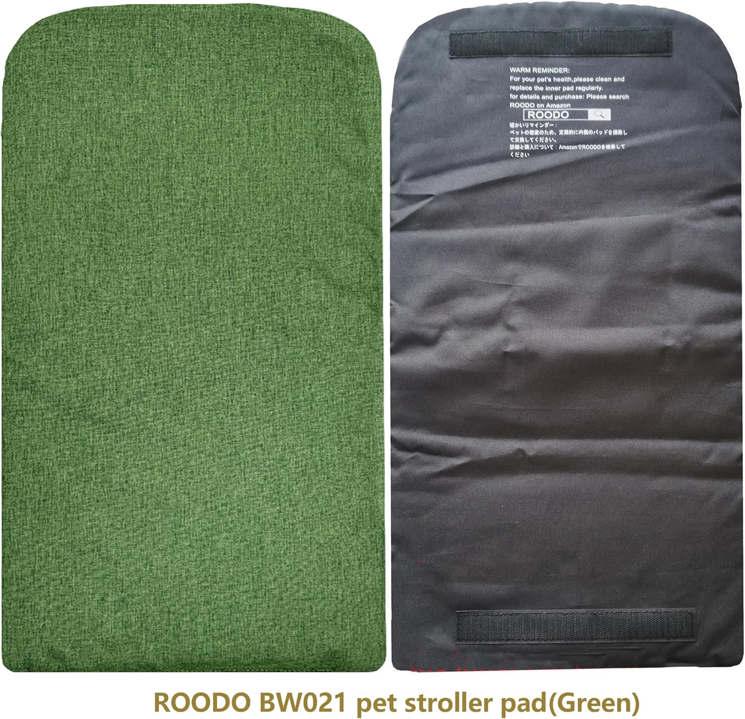 ROODO Pet Stroller Inner Pad for Exclusive Use,Original,Replaceable,Easy to Clean,Set of 3 pc(Green) - Pawvie