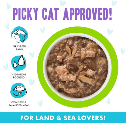 Weruva B.F.F. OMG - Best Feline Friend Oh My Gravy!, Shazaam! with Lamb & Tuna in Gravy Cat Food, 2.8oz Pouch (Pack of 12)