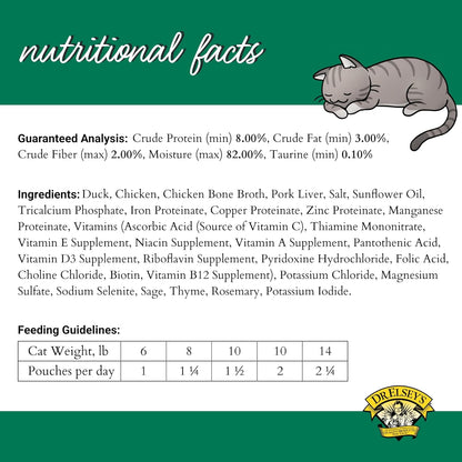 Dr. Elsey's® cleanprotein® Duck & Chicken Homestyle Recipe All-Meat Pouch (Pack of 12)