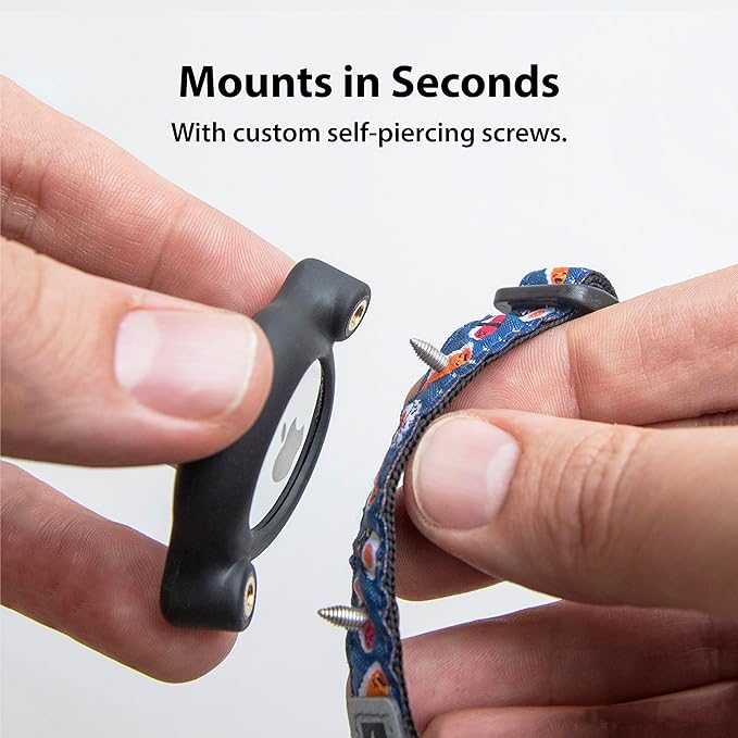 AirTag Cat Collar Mount - TagVault™ - The Secure & Compact AirTag Holder for Cats | Doesn't Dangle, for Small Dogs Too | Elevation Lab (2 Pack)