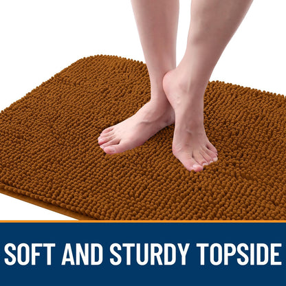 OLANLY Dog Door Mat for Muddy Paws 44x24, Absorbs Moisture and Dirt, Absorbent Non-Slip Washable Doormat, Quick Dry Chenille Mud Mat for Dogs, Entry Indoor Entryway Carpet for Inside Floor, Ochre