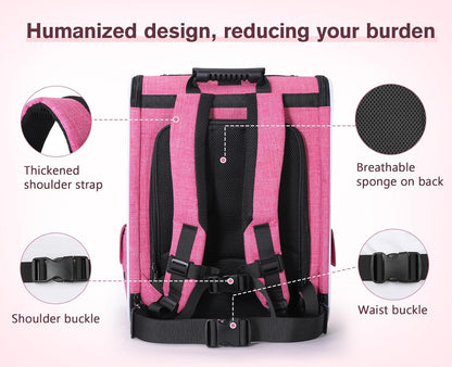 Pecute Cat Backpack Carrier, Expandable Cat Carrier Backpack with Breathable Mesh, Pet Carrier Backpack for Cats Small Dogs Puppies, Dog Backpack Carrier Great for Travel Hiking Camping Outdoor - Pawvie