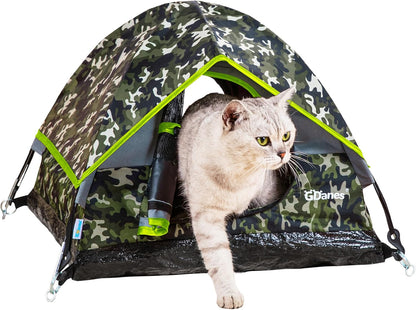 GDanes Camouflage Cat Tent, Portable Pet Cat House with Soft Pad, Cat Cave, Dog House for Small Medium Dogs and Rabbits