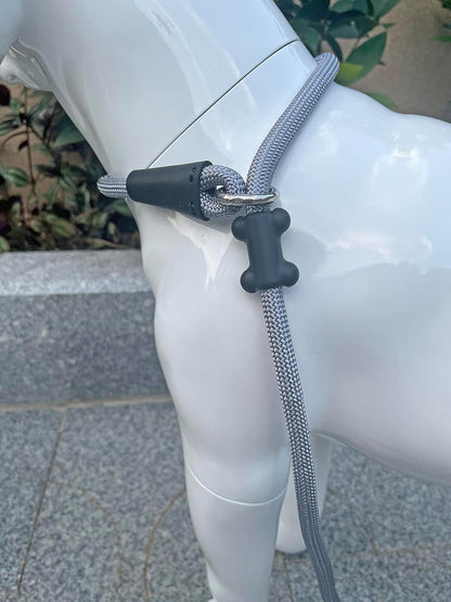 Slip Lead Dog Leash，Strong Nylon Rope Leash and Padded Handle,No Pull Outdoor Walking Training Lead for Small Medium Large Dogs (Grey,1/2"×4ft)