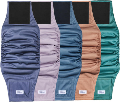 Reusable Dog Diapers Male, Premium Washable Belly Bands for Male Dogs Extra Large, Pack of 5, High Absorbing Male Dog Wraps for Doggie & Puppy in Incontinence or Excitable Urination and Training(XL) - Pawvie